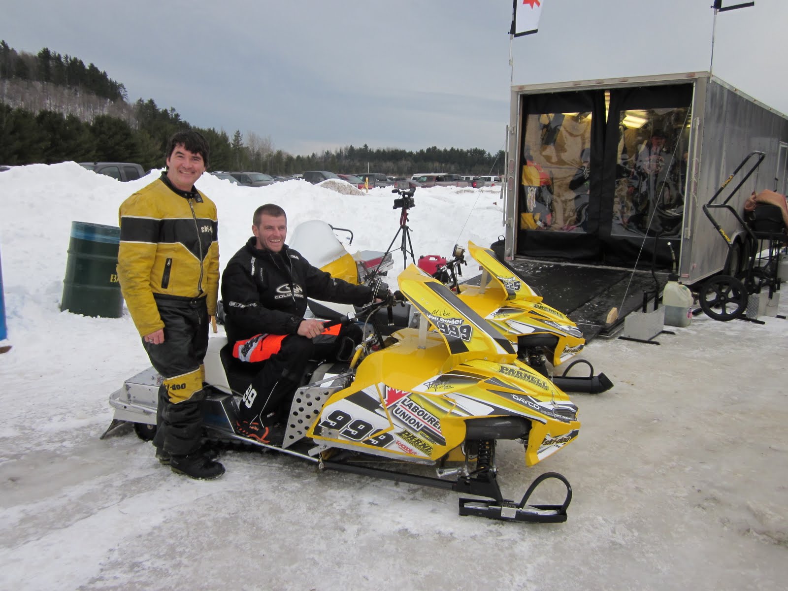Ice Oval races, Bancroft Ontario. Snowmobiler TV & Snow Goer Canada