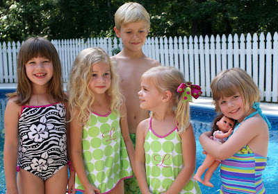 little girls in flip flops