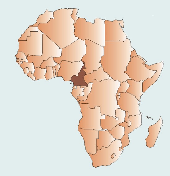 africa map cameroon