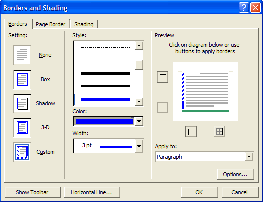change document shaded style set in word