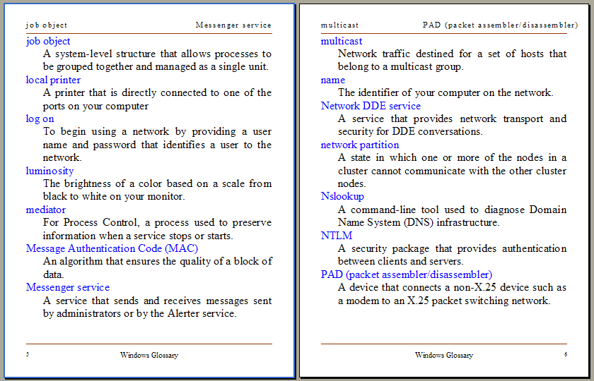 glossary of terms word template