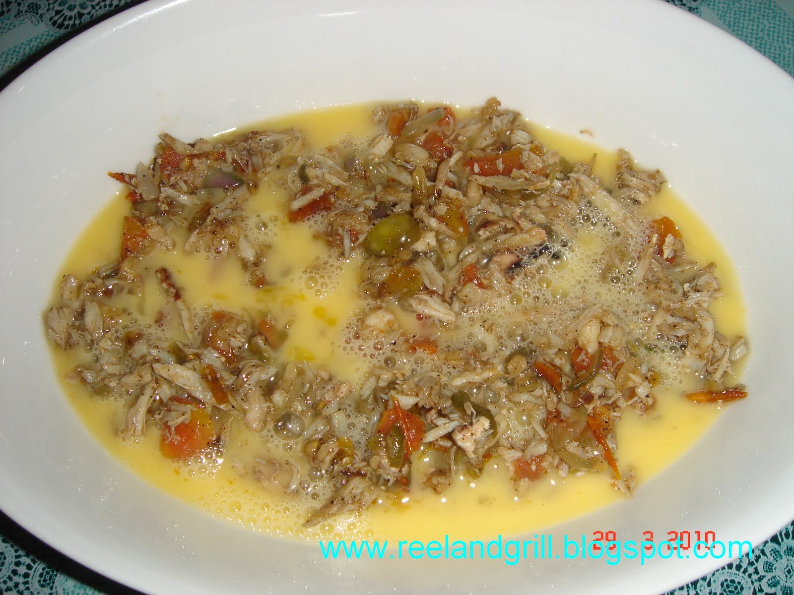 Reel and Grill Tortang Alimasag (Crab Omelette or Crab Frittata)