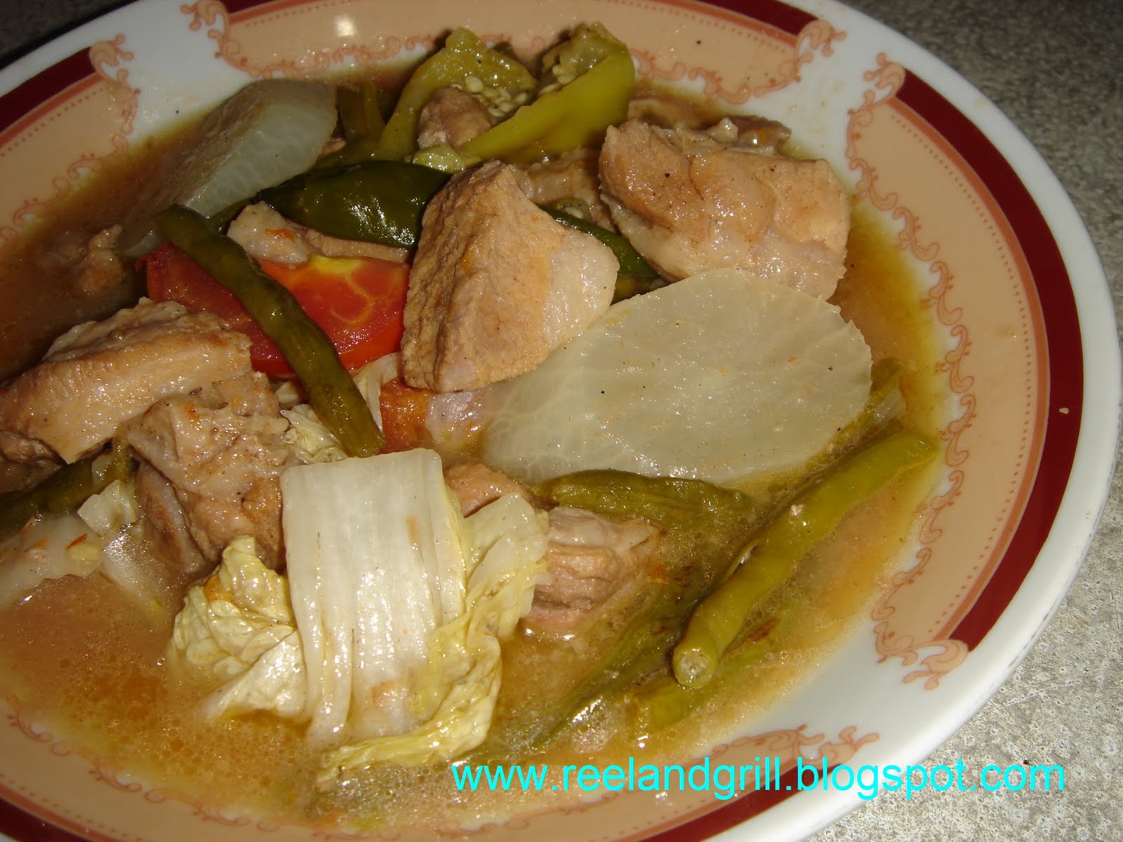 Reel and Grill Sinigang (Pork Stew in Tamarind)