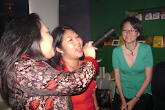Mel singing karaoke
