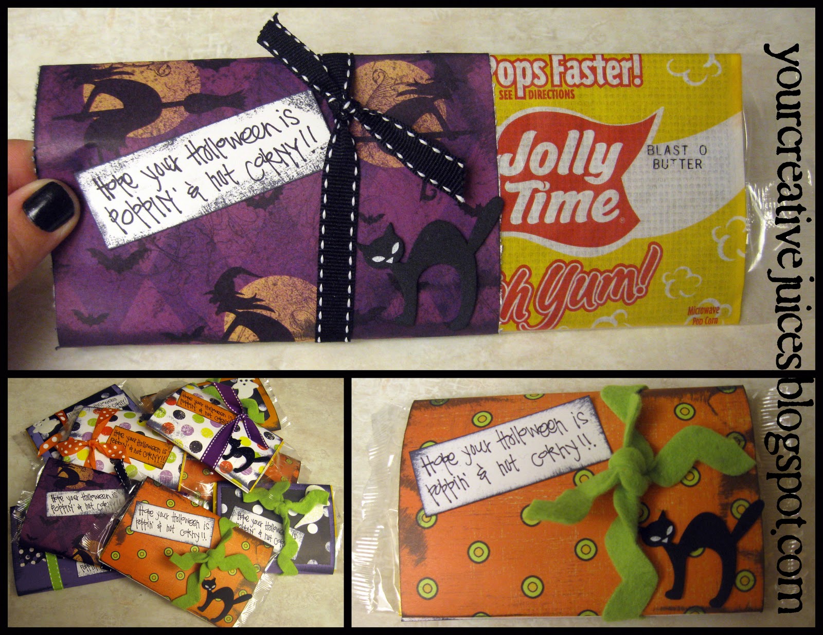 Creative Juices Halloween popcorn sleeves