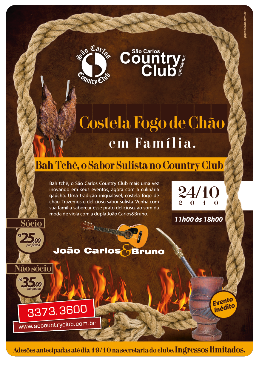 Blog P² Comunicação: São Carlos Country Club - Costela Fogo de Chão