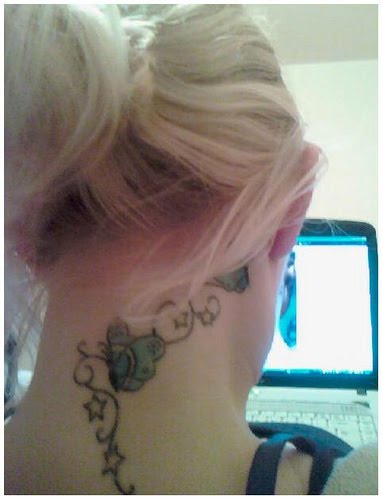 Tattoos On Neck And Back. Rose Tattoos On Back Of Neck.