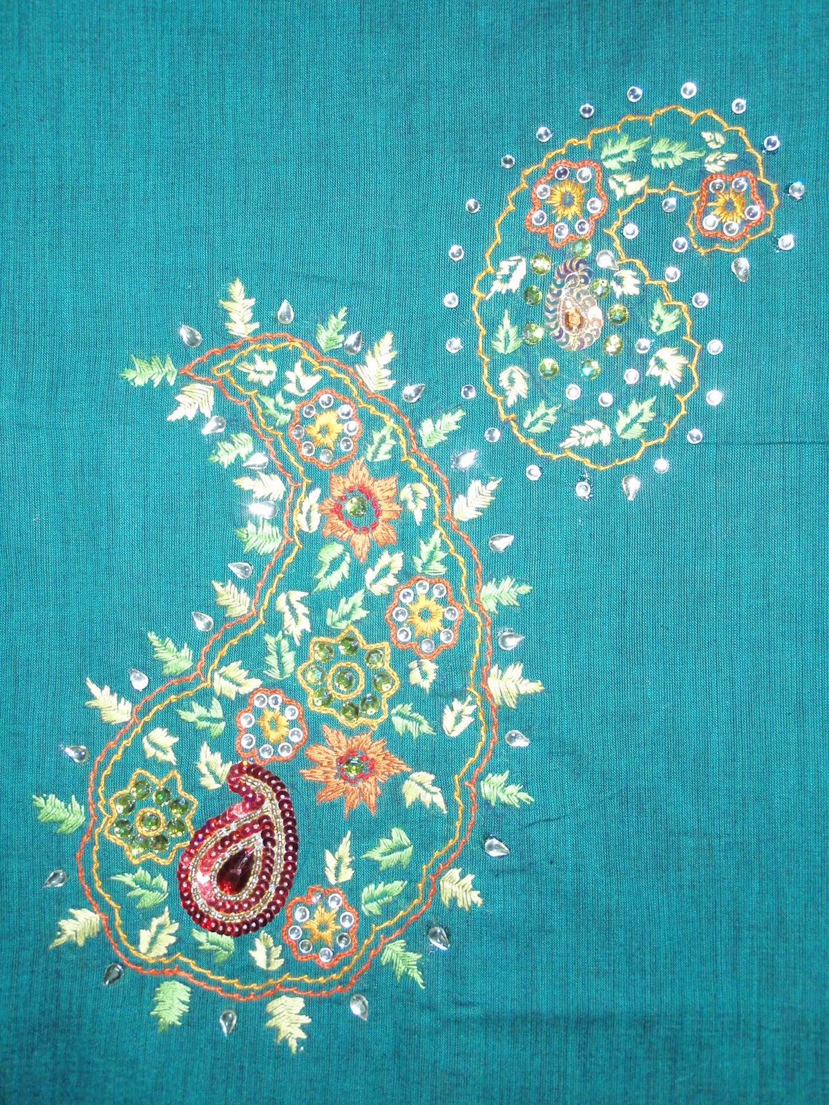 Indoors and outdoors my latest hand embroidery