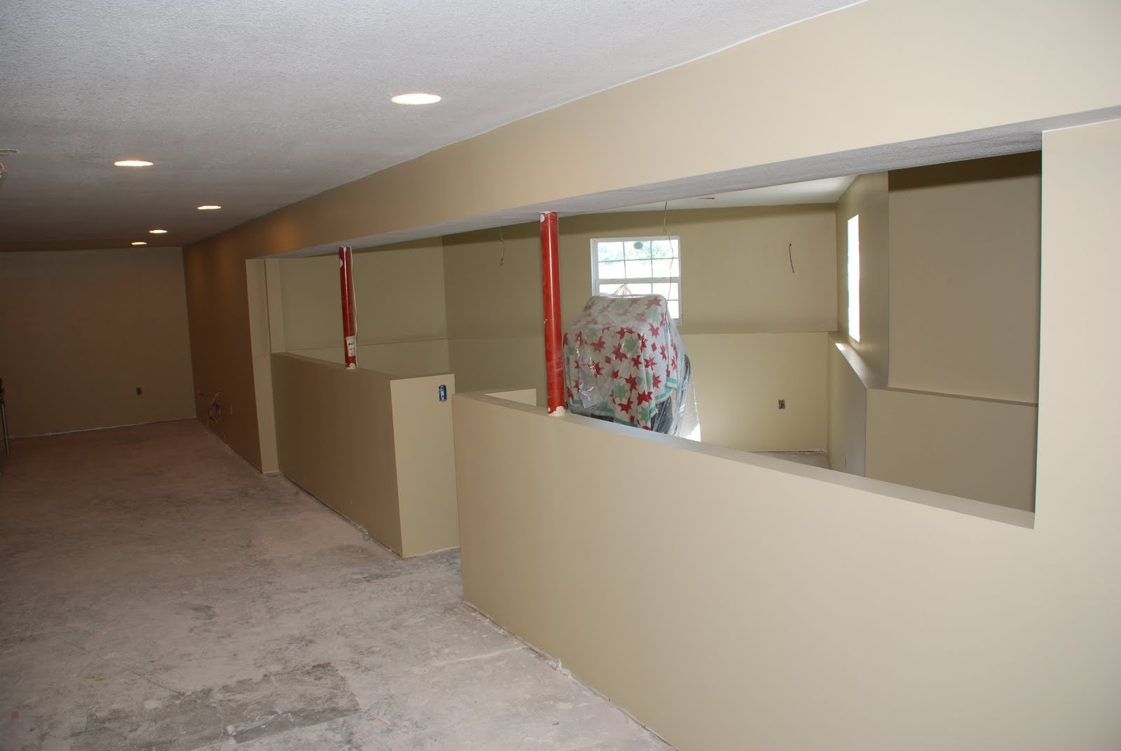Knockdown kitchen cabinets 20 Gallons of paint + 2 days = Painted Basement