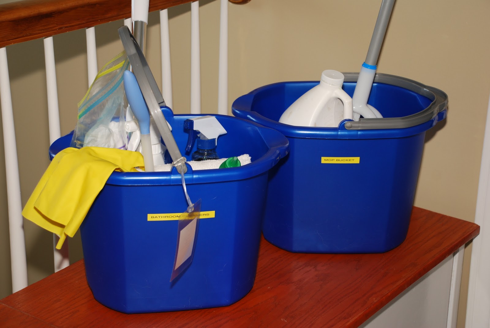 A Quest for a Balanced Life Bathroom Cleaning Organized Bucket
