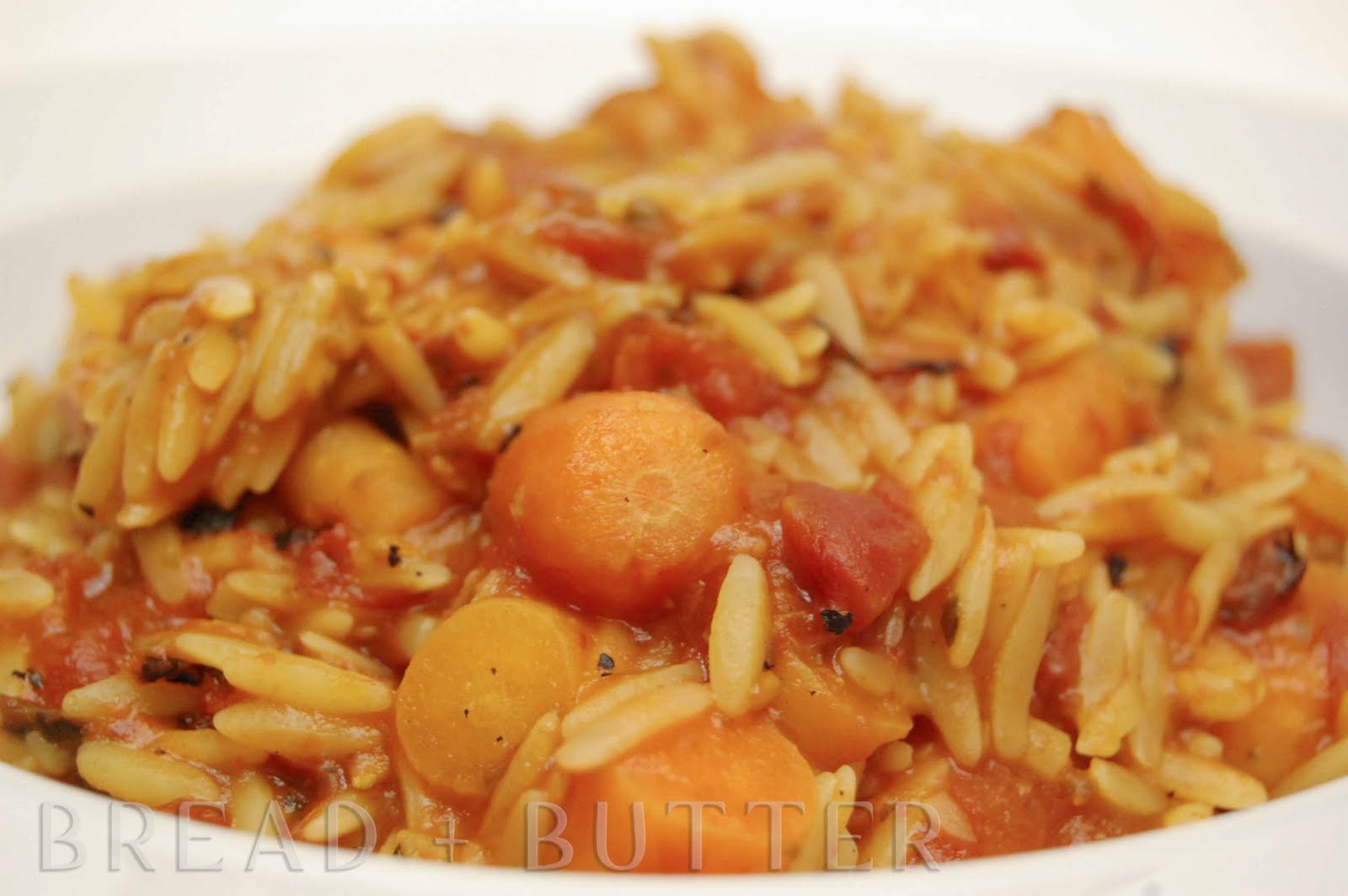 Bread + Butter Stewed Tomato and Orzo