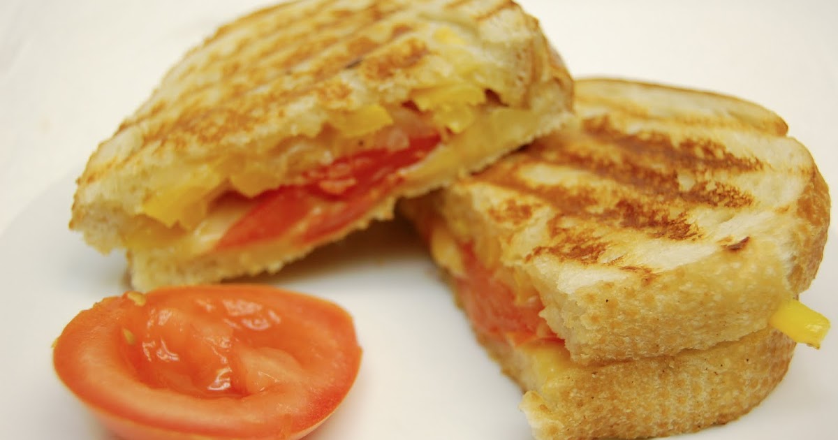 Bread + Butter Grilled Cheese with Tomato, Bell Pepper and Onion