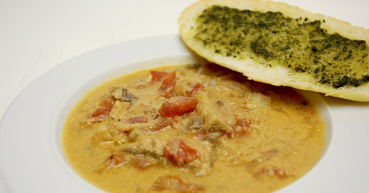 Bread + Butter Roasted Eggplant and Mushroom Soup