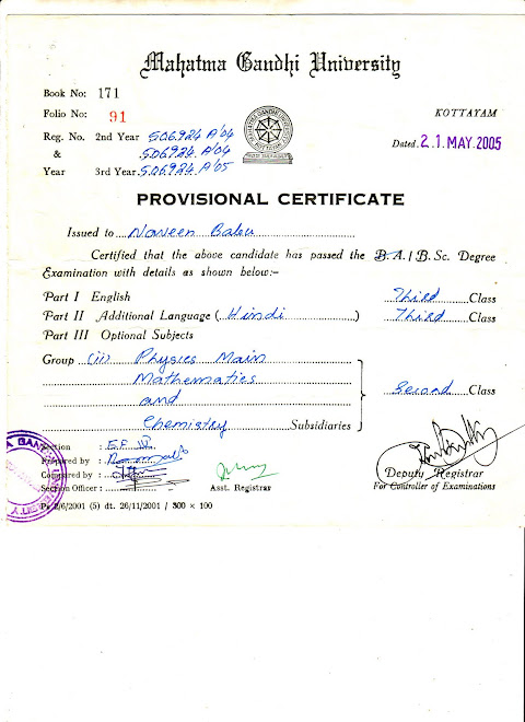 degree provisional certificate