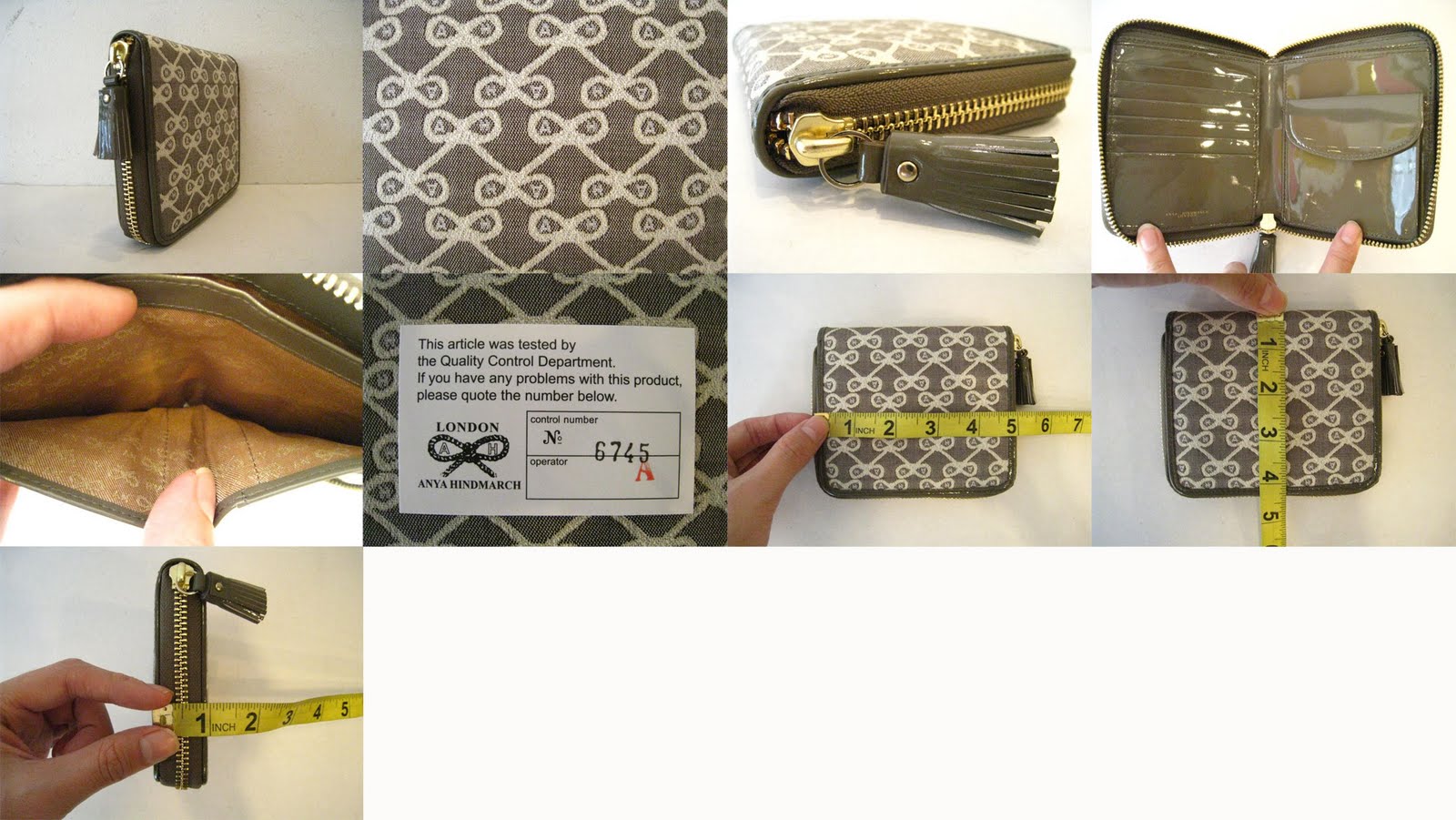 Anya Hindmarch Grey Zip Wallet