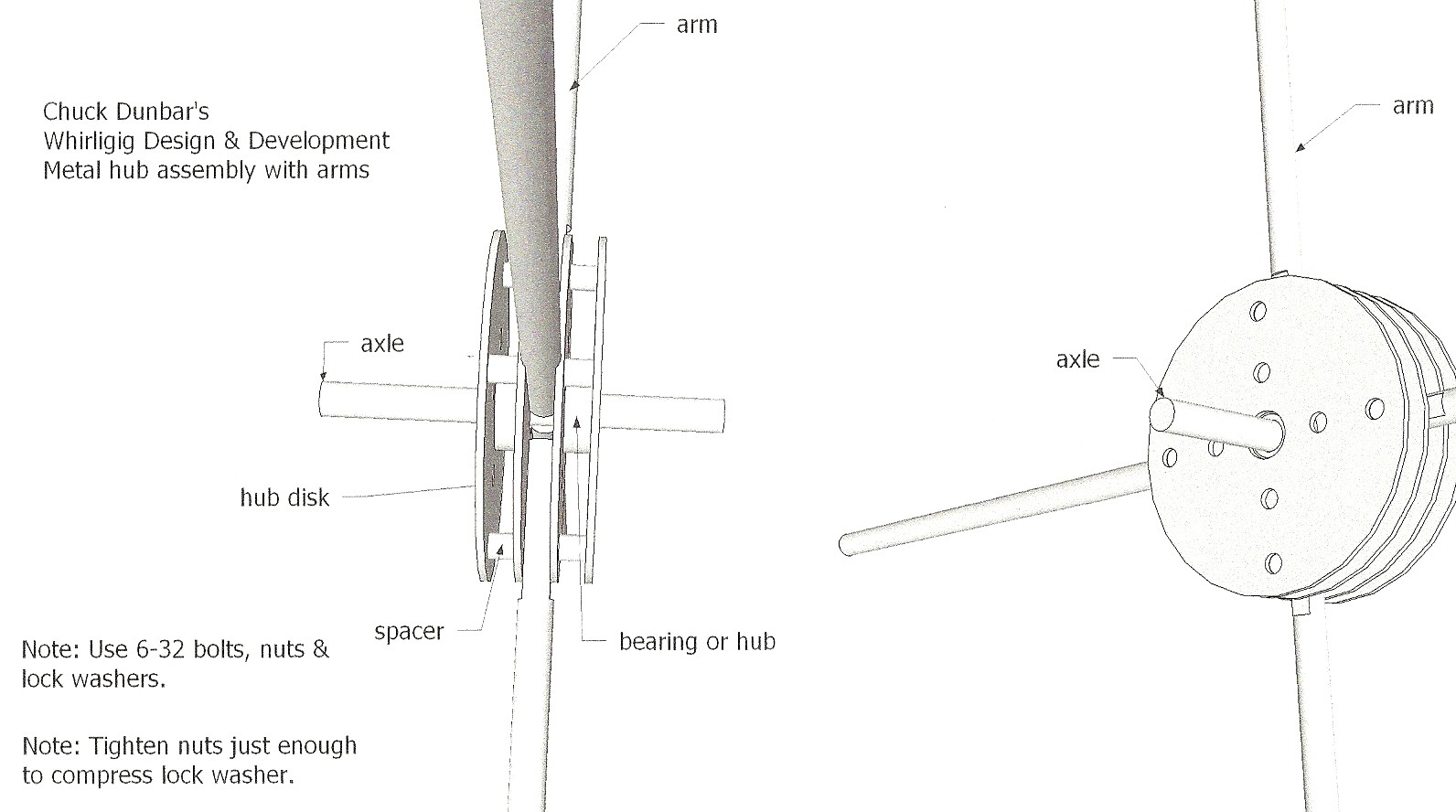Chuck Dunbar's Whirligig Design and Development All Metal Hub for
