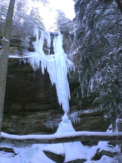 frozen waterfall by Conkles Hollow