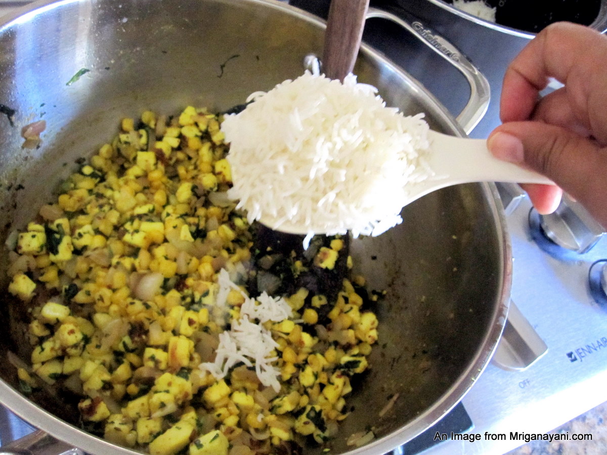 Love & Lentil Sweet Corn, Fresh Mint and Paneer Fried Rice