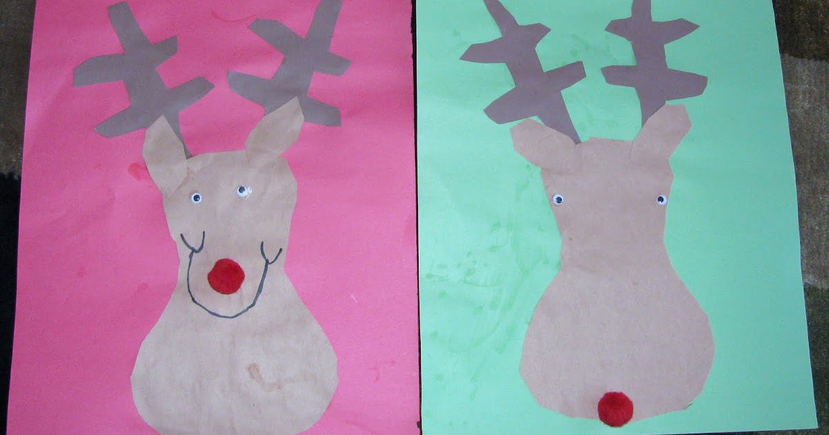 See what we did today Cut and Paste Reindeer!