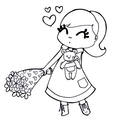 Dibujos de ositos con corazones para pintar - Imagui