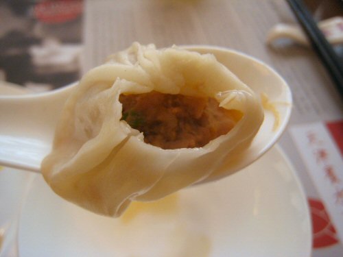 Try the soup dumplings at