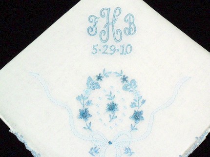 Wedding Monogram Handkerchief 17 from jfybride