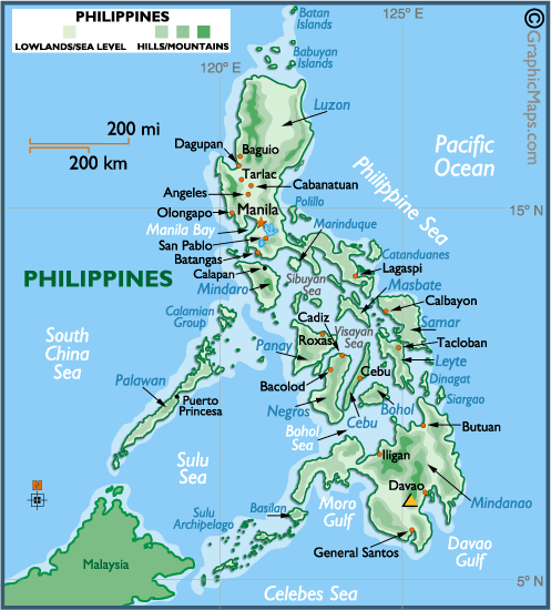 map of philippines. The Beauty of the Philippines