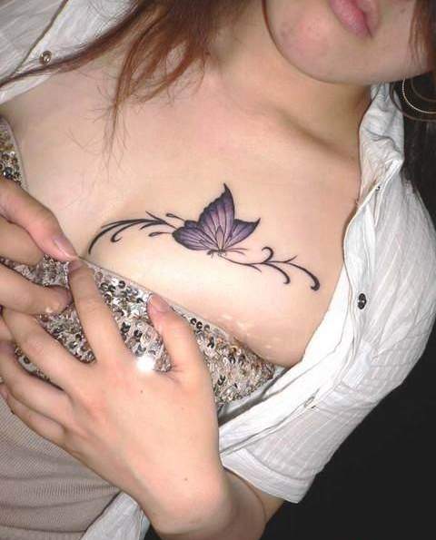 Labels tattoo butterfly