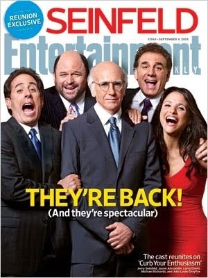 seinfeld entertainment cover david larry weekly jerry covers cast curb enthusiasm tv kramer magazine elaine guide reunion wallpapers reunites 2009