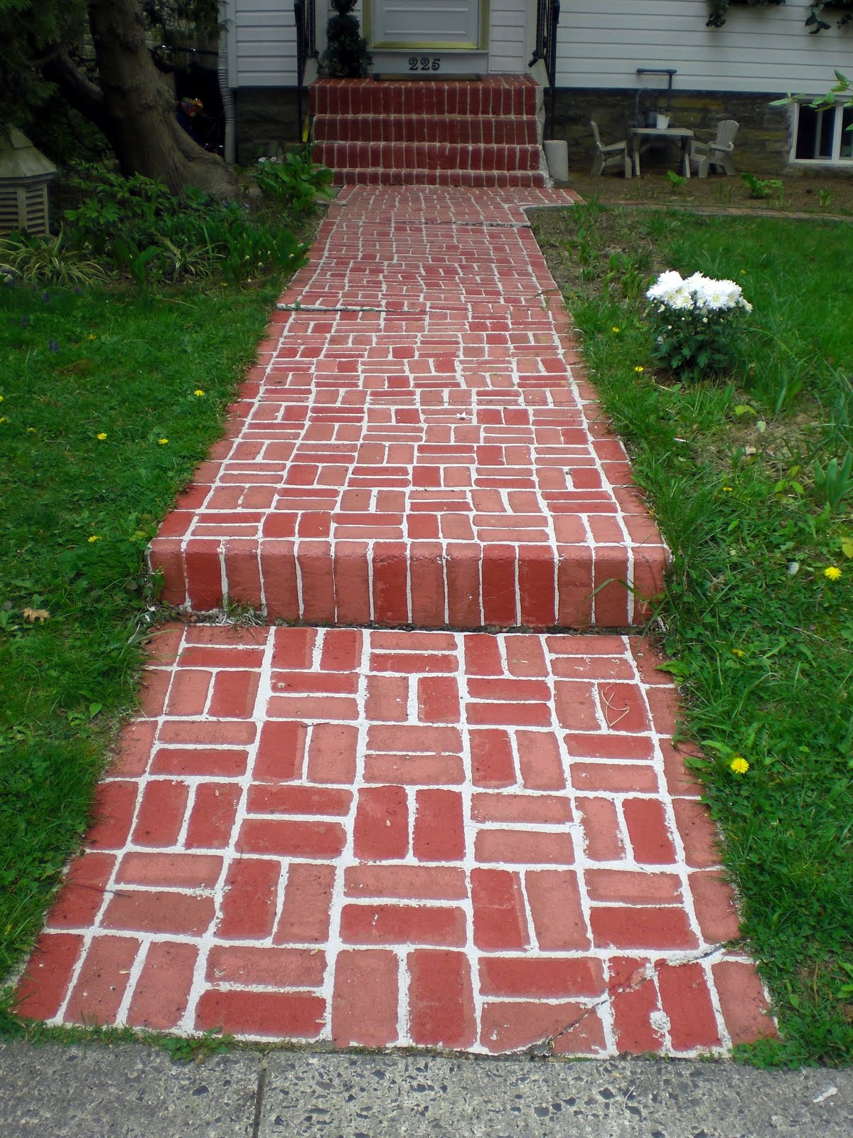 {Faux Brick Walkway} - The Painted Home by Denise Sabia