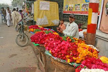 Outside a temple, Near Delhi, India