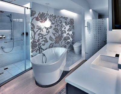 modern and luxury bathroom in Asian style