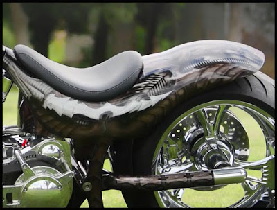 Airbrushed motorcycle rear