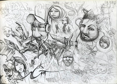 Graffiti character sketches