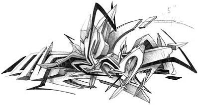 create graffiti sketches