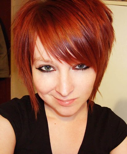Red emo short hairstyles and Short hair dye picture