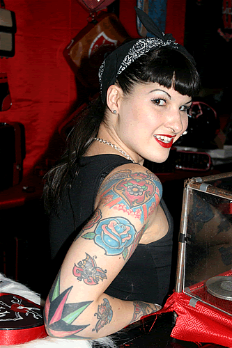 Tags: Betty Page, Music, psychobilly, rockabilly, tattoos, The Horrorpops