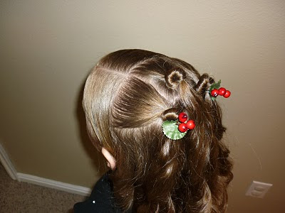 Christmas hairstyles and accessories