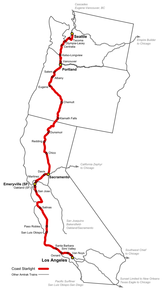 The Surfliner Stories A trip on the Coast Starlight part 1