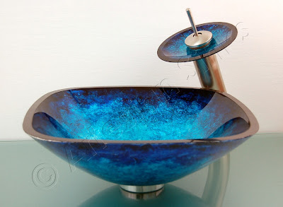 blue glass bathroom vessel sink blue glass bathroom vessel sink