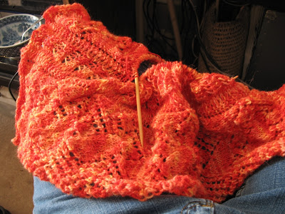 Tangerine shawl