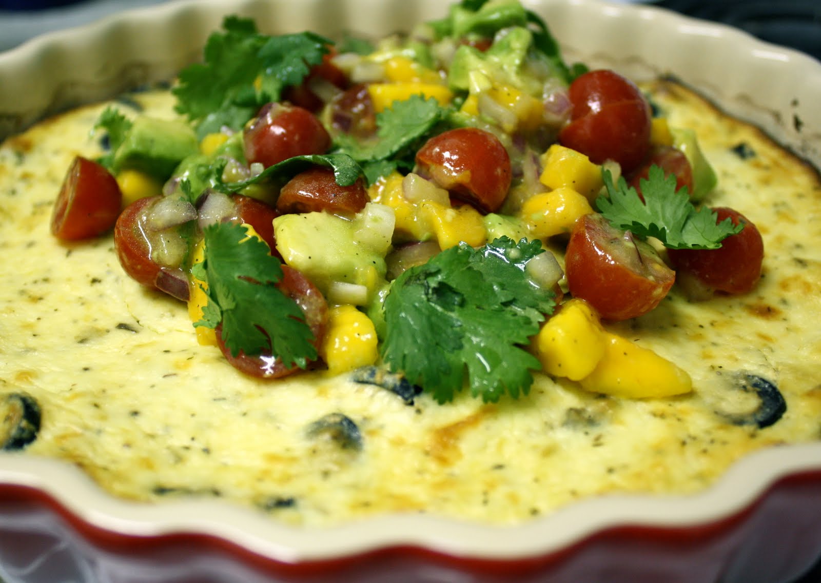 Hey, Lady Grey Baked Ricotta with Mango Avocado Salsa