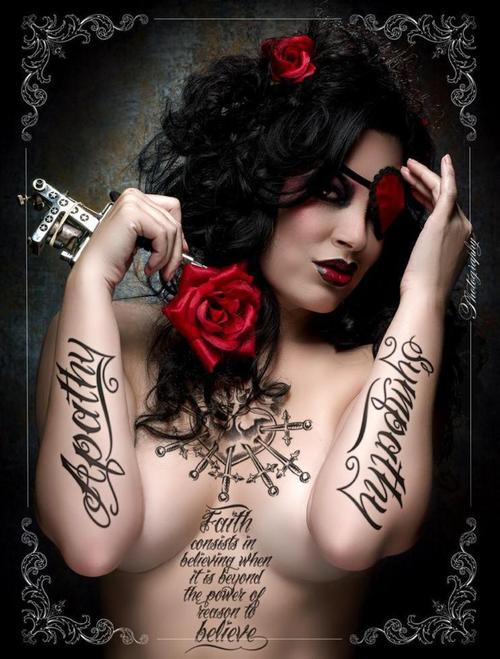 New letering and rose tattoo designs on pygora