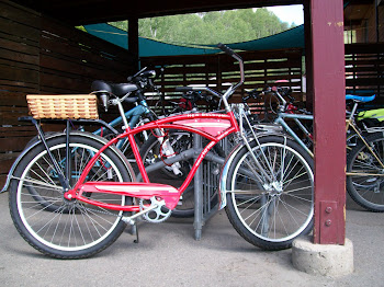 Pedaling to Pat's Pool.