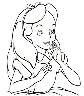 Desenhos Para Pintar Alice rindo