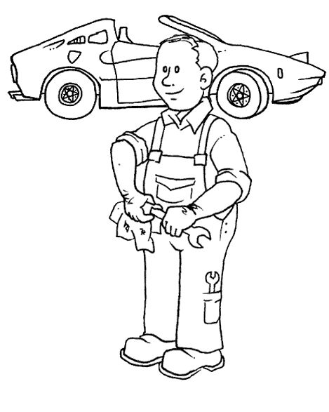 mecânicos para colorir desenhos para colorir