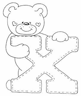 Desenhos Para Pintar Alfabeto de ursinhos