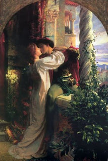 Detalle de pintura Romeo y Julieta de Sir Dicksee
