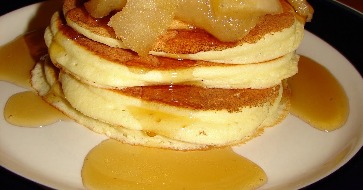 Nummy Kitchen Ricotta Pancakes with Roasted Apples Tyler Florence