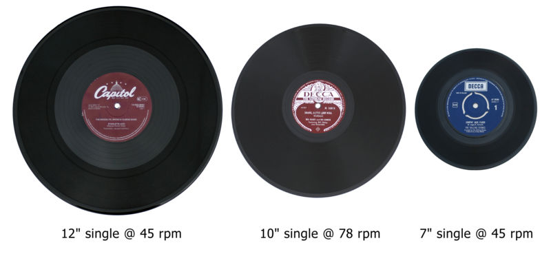 Lote de discos de vinilo antiguos de 7 pulgadas y 45 RPM para